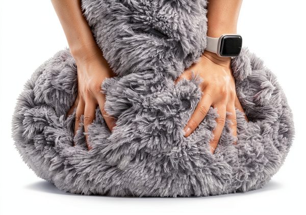Kisoy Bean Bag Cover Microfiber Round L Adults-6