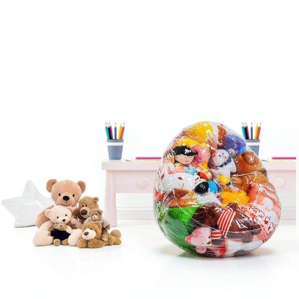 BETIMFAN Transparent Bean Bag Chair Cover for Kids-4