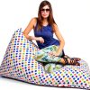 Yellow Orange Polka Dot Bean Bags HOME STORIEZ Comfortable-5