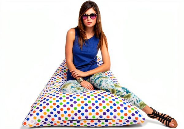 Yellow Orange Polka Dot Bean Bags HOME STORIEZ Comfortable-3