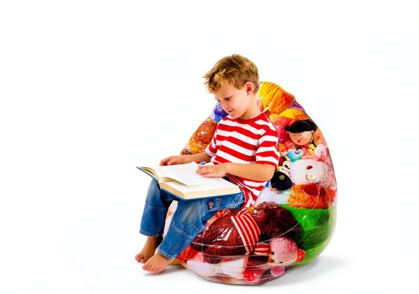 BETIMFAN Transparent Bean Bag Chair Cover for Kids-3