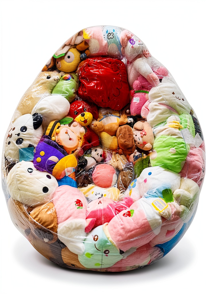 Transparent bean bag chair cover for kids