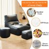 KBZSlyn Faux Leather Bean Bag Cover Furniture-2