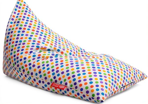 Yellow Orange Polka Dot Bean Bags HOME STORIEZ Comfortable-0
