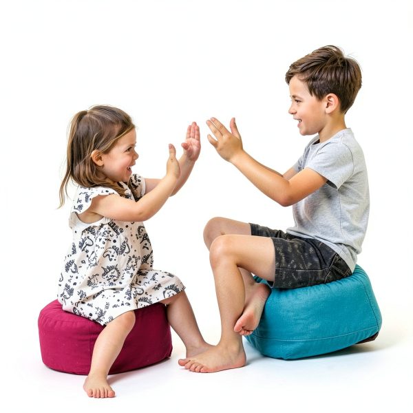 Sea Blue Ottoman Stool Beanbag Pouf SXBCyan Home Decor-1