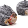 Kisoy Bean Bag Cover Microfiber Round L Adults-3