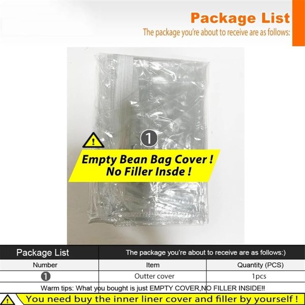 Clear Bean Bag Storage SXBCyan Home Furniture-4