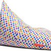 Yellow Orange Polka Dot Bean Bags HOME STORIEZ Comfortable-7