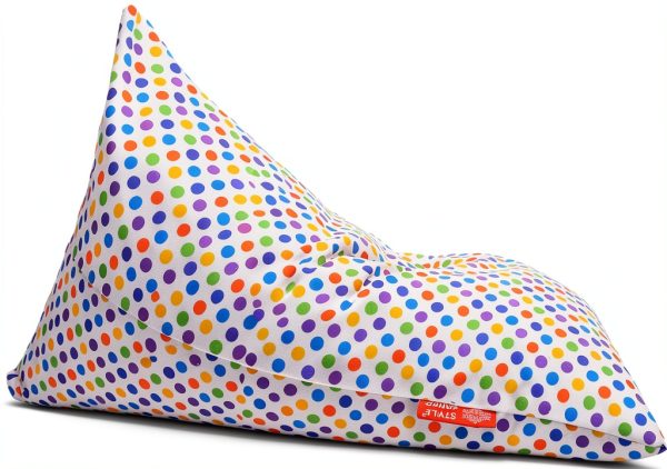 Yellow Orange Polka Dot Bean Bags HOME STORIEZ Comfortable-7