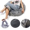 Kisoy Bean Bag Cover Microfiber Round L Adults-4