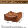 KBZSlyn Brown Empty Cover Ottoman Leather Bag-1