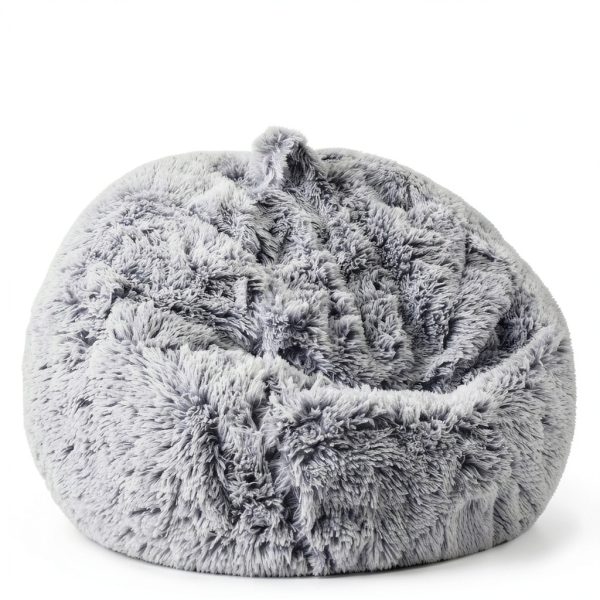 Kisoy Bean Bag Cover Microfiber Round L Adults-1