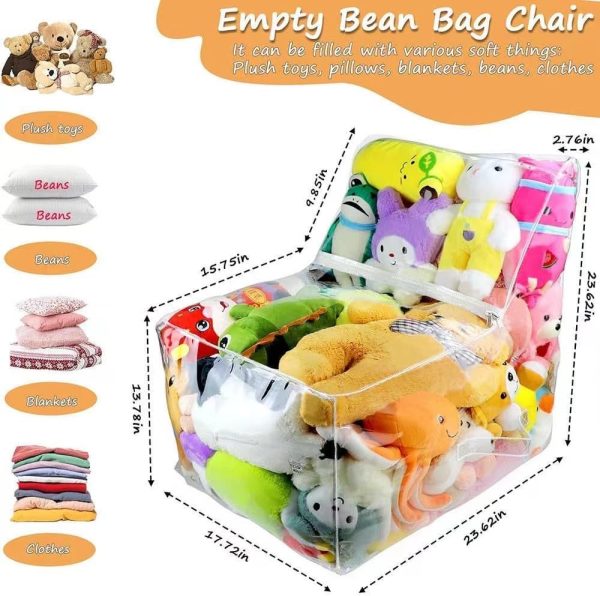 Clear Bean Bag Storage SXBCyan Home Furniture-2