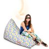 Yellow Orange Polka Dot Bean Bags HOME STORIEZ Comfortable-2