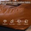 KBZSlyn Brown Empty Cover Ottoman Leather Bag-2